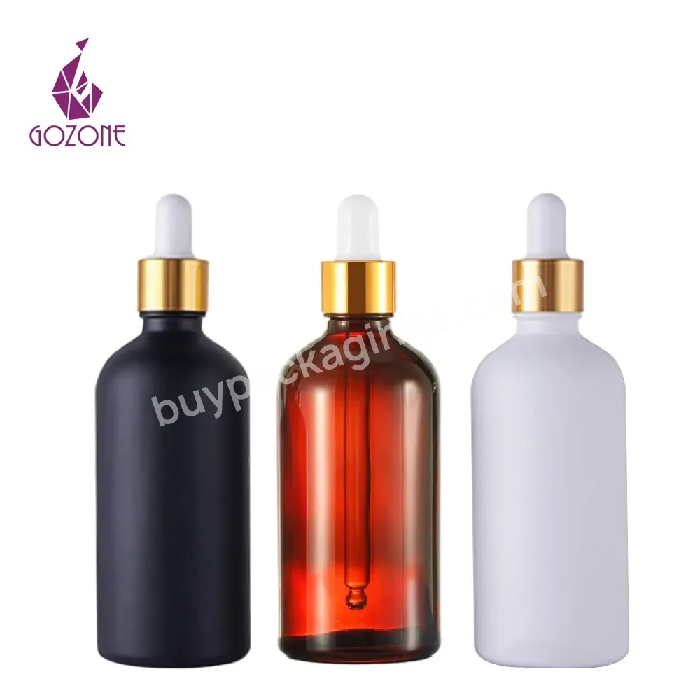 Manufature Hair Oil Glass Black White Amber Dropper Bottle 30ml 50ml 100ml