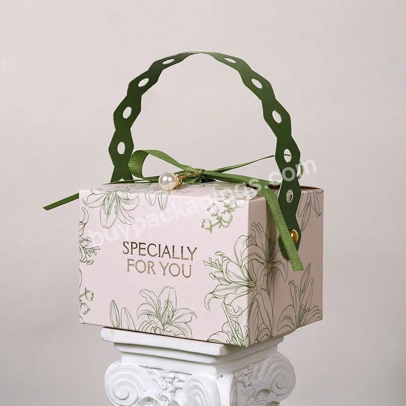 Matcha Green Custom Printing With Own Logo Folding Square Small Colour Square Cardboard Paper Sweets Gift Box Packaging