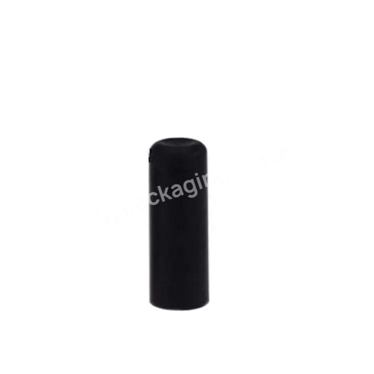 Matt Black Lip Balm Tube Container With Big Cap,Lip Stick Tube With A Hole Cut