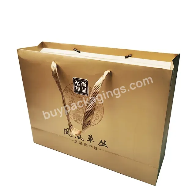 Matt Lamination 250g C1s Ribbon Paper Cosmetic Christmas Bags For Gift P&c Packaging
