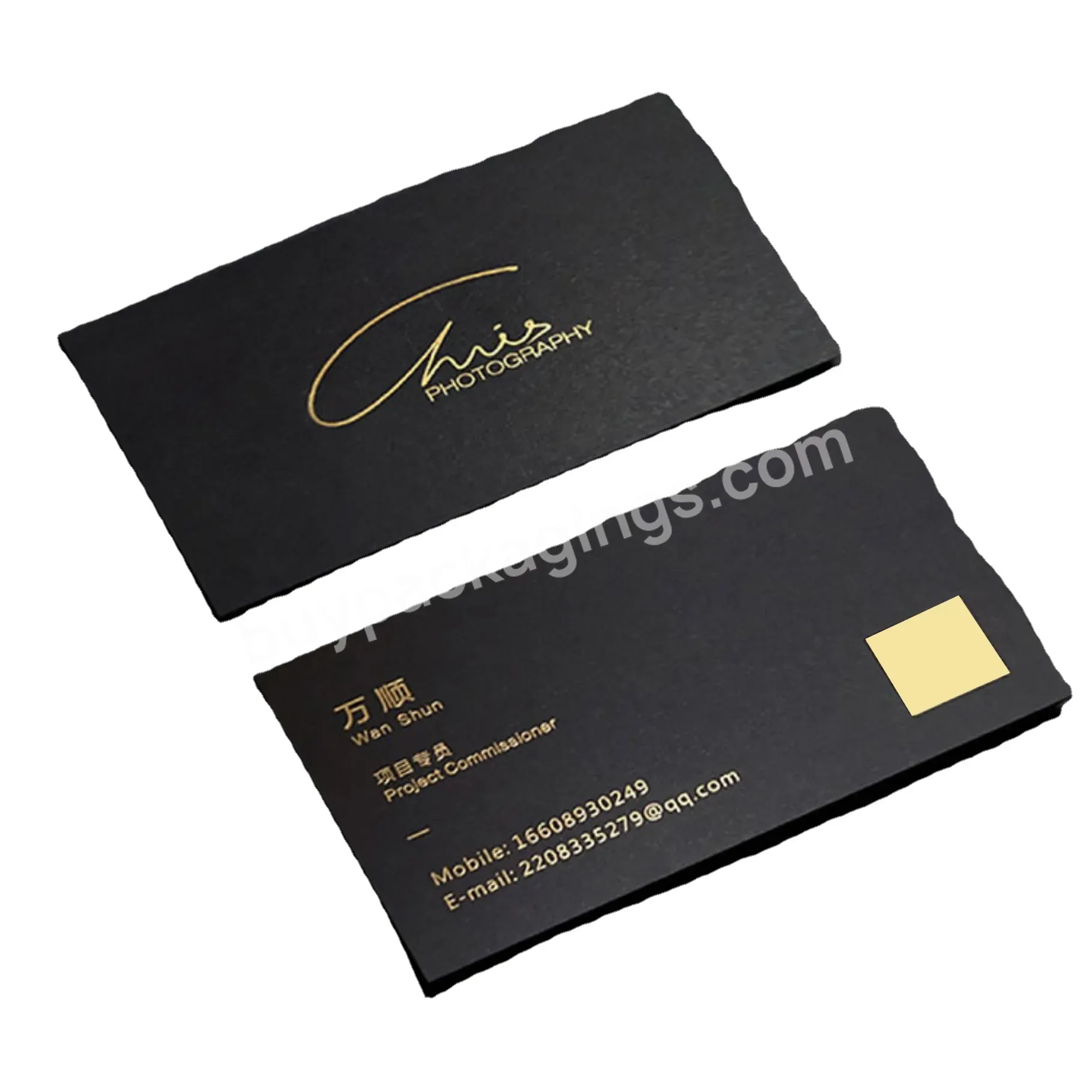 Matt Marble Modern Gold Foil Printed Luxury Note Business Card Custom With Logo