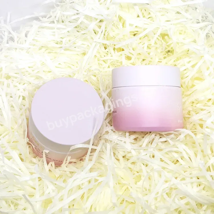 Matt Pink Luxury Empty 30ml 50ml 100ml White Porcelain Cosmetic Packaging Custom Gradient Opal White Glass Jars - Buy Glass Jar Cosmetic,Wholesale 5g 10g 15g 20g 30g 50g 100g Custom Empty Eye Face Cream Jar Skincare Container Packaging Glass Cosmetic