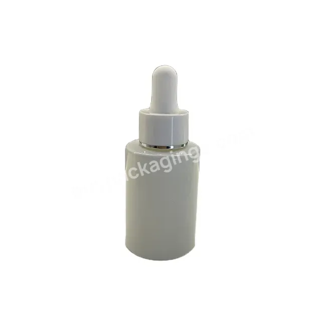 Matt White Dropper White Glass Bottle 30ml Flat Shoulder Glass Dropper Bottle