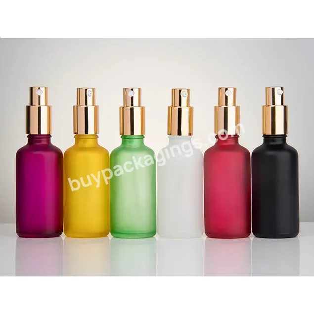 Matte 5ml 10ml 15ml 20ml 30ml 50ml 100ml Frost Glass Perfume Spray Bottle With Mist Spray Cap Essential Oil Spray Glass Bottle