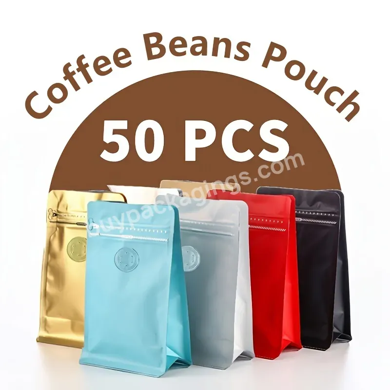 Matte Black Coffee Bag,Aluminum Foil Coffee Package Bag,Bulk Coffee Bean Bags