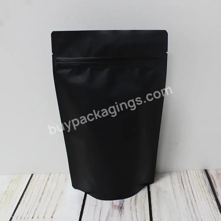 Matte Black Package Stand Up Pouch/aluminum Foil Packaging Zip Lock Bag/doypack Mylar Storage Food Bags