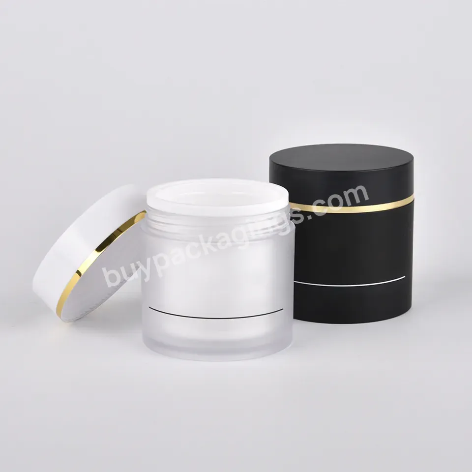 Matte Black Plastic 30g 50g Cosmetic Packaging Small Eye Cream Skin Care Container Cream Jar