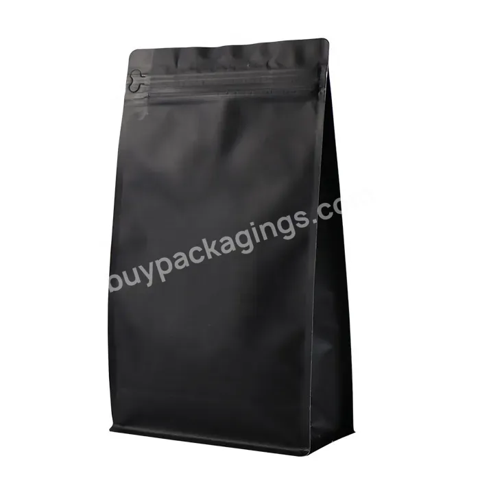 Matte Black Stand Up Aluminum Foil Zipper Pouch Package Bags For Doypack Mylar Storage Ziplock Food Coffee Bags With Valve