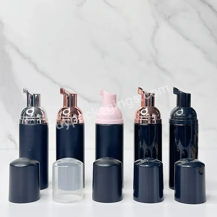 Matte Black Surface 150ml 200ml Pet Face Cleanser Liquid Foaming Mousse Pump Bottle Black Foam Bottle