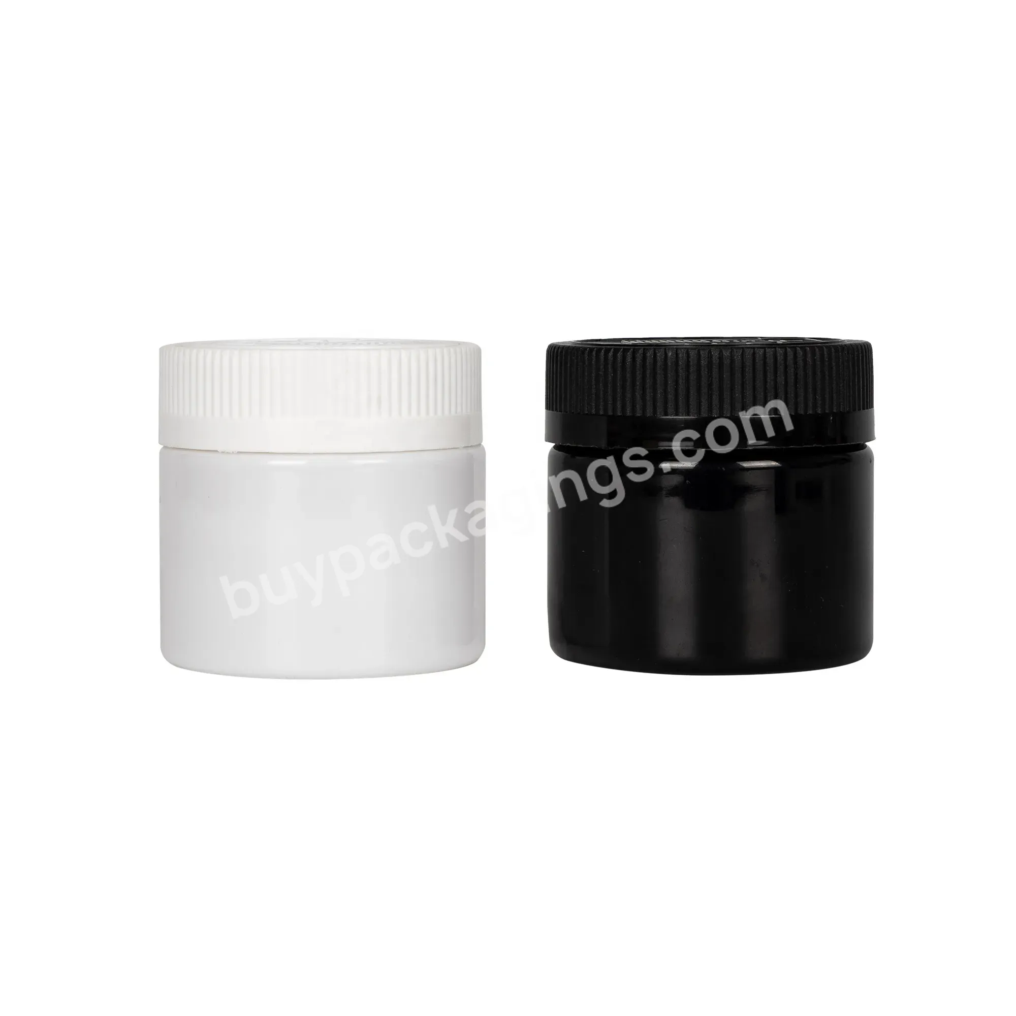 Matte Black White Herb Flower Jar Custom Color Pet Child Resist Jar Smell Proof 8th Jar Plastic - Buy 8th Jar Plastic,8th Jar,Child Resist Jar.