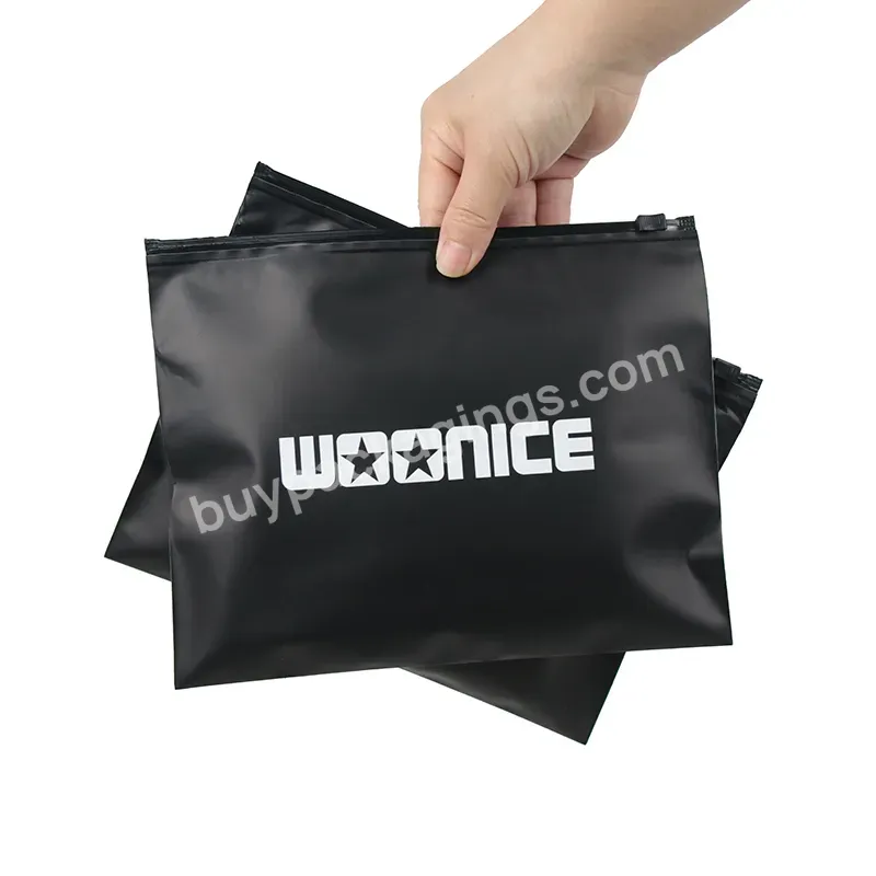 Matte Black Ziplock Bag Reusable Food Grade Materials Cpe With Logo Printed Custom