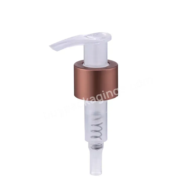 Matte Brown Collar Aluminum Lotion Pump With Left Right Lock 24/410 - Buy Matte Brown Lotion Pump,Aluminum Collar Lotion Pump,24/410 Aluminum Pump With Matte Collar.