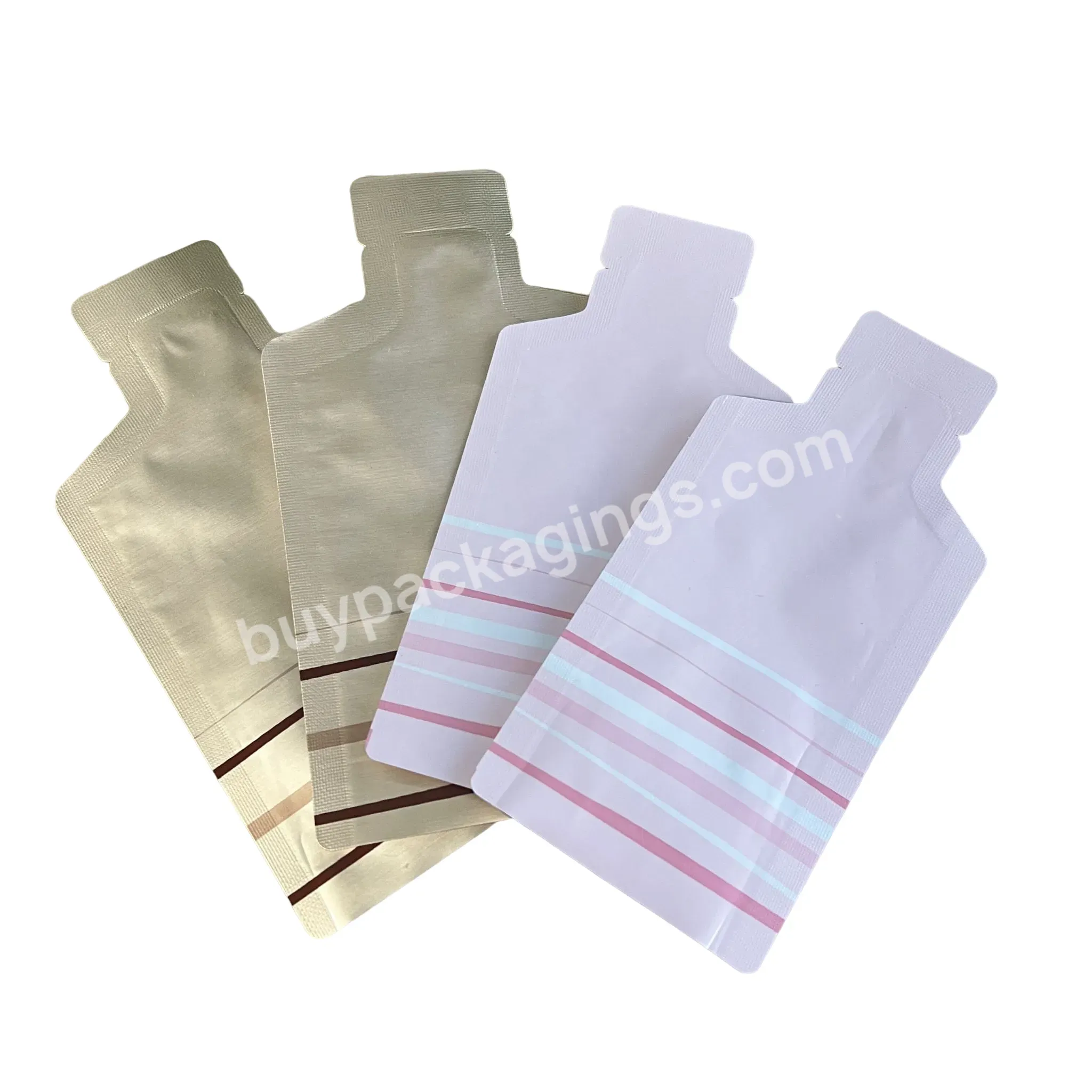 Matte Finish Cosmetic Sample Sachet 3 Side Sealed Flat Packaging Plastic Foil Pouch Bag Small Skincare Packet Bag With Printing