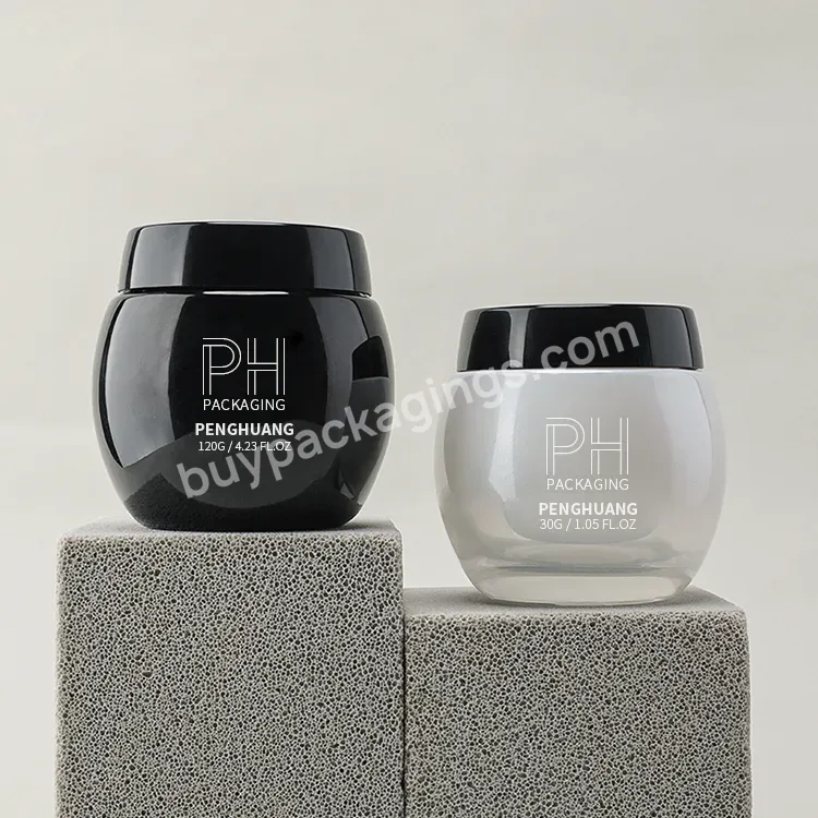 Matte Frosted Cosmetic Glass Jars 30g 50g 120g Cosmetic Packaging Luxury Cream Jar For Moisturizing Whitening