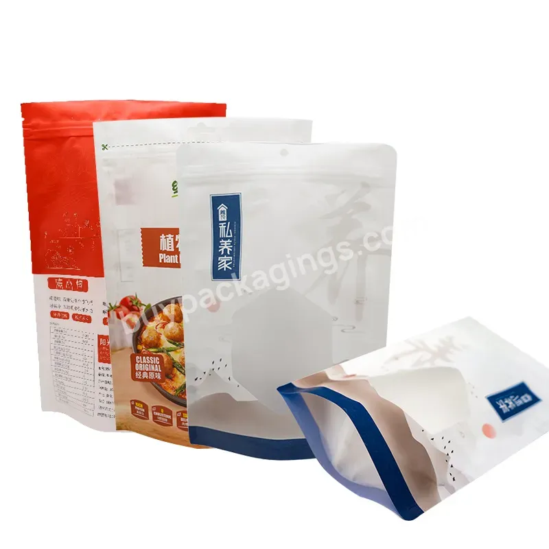 Matte Frosted Translucent Transparent Stand Up Pouch Reusable Zip Lock Food Packaging Bag With Zipper