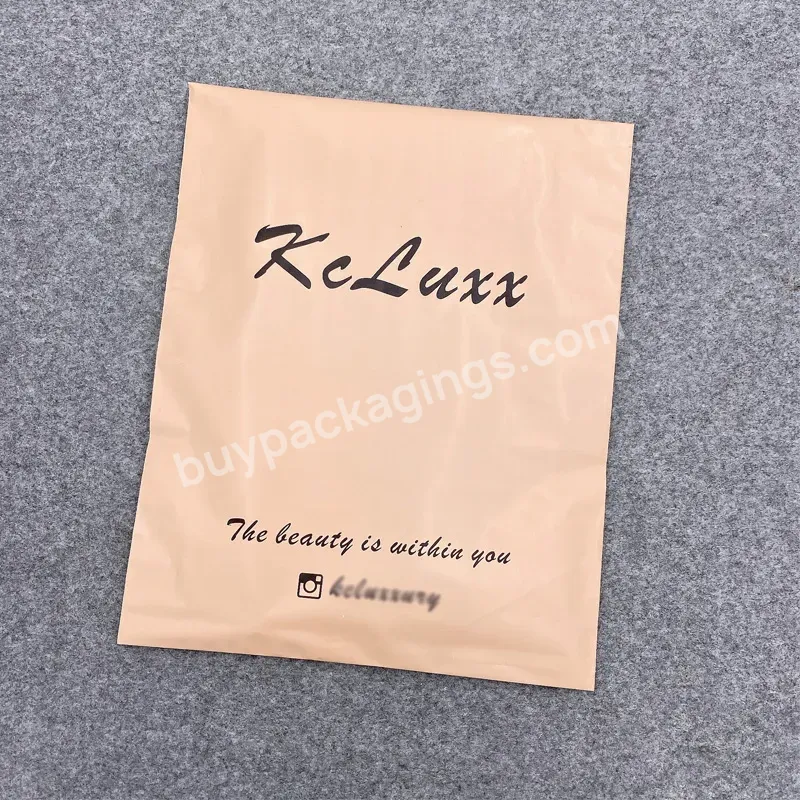 Matte Nude Custom Shipping Poly Mailers Plastic Envelope Sleeves Polymailer Bags Waterproof Self Adhesive With Your Own Logo