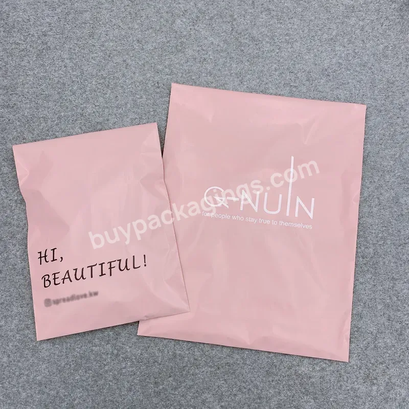 Matte Pink Custom Printed Biodegradable Black Peach Poly Mailers Envelope Mailing Plastic Shipping Packaging Bag