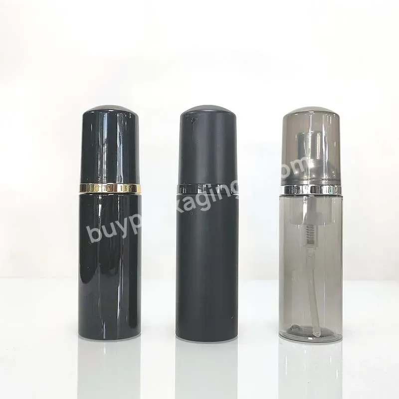 Matte Surface 150ml 200ml Pet Face Cleanser Liquid Foaming Mousse Pump Bottle Black Foam Bottle