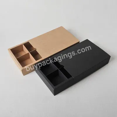 Matte Varnish Food Paper Box Customized Size Oem Logo Eco Friendly Kraft Cardboard Divided Chocolate Box Packaging