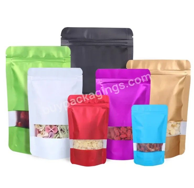 Matte/glossy Flat Zip Lock Colored Aluminum Foil Plain Resealable Mylar Bags