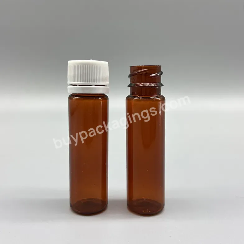 Medical 10ml Pet Amber Oral Liquid Plastic Bottle With Tamper Proof Cap