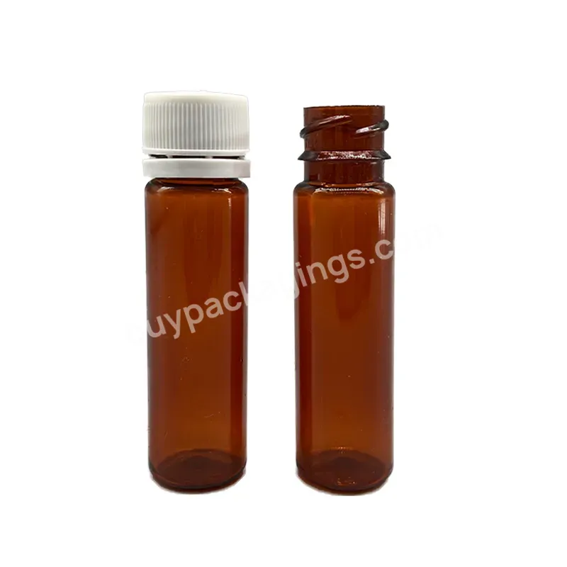 Medical 10ml Pet Amber Oral Liquid Plastic Bottle With Tamper Proof Cap