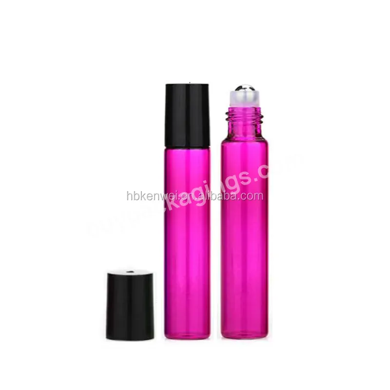 Mei Red Color 10ml Roll On Glass Bottles