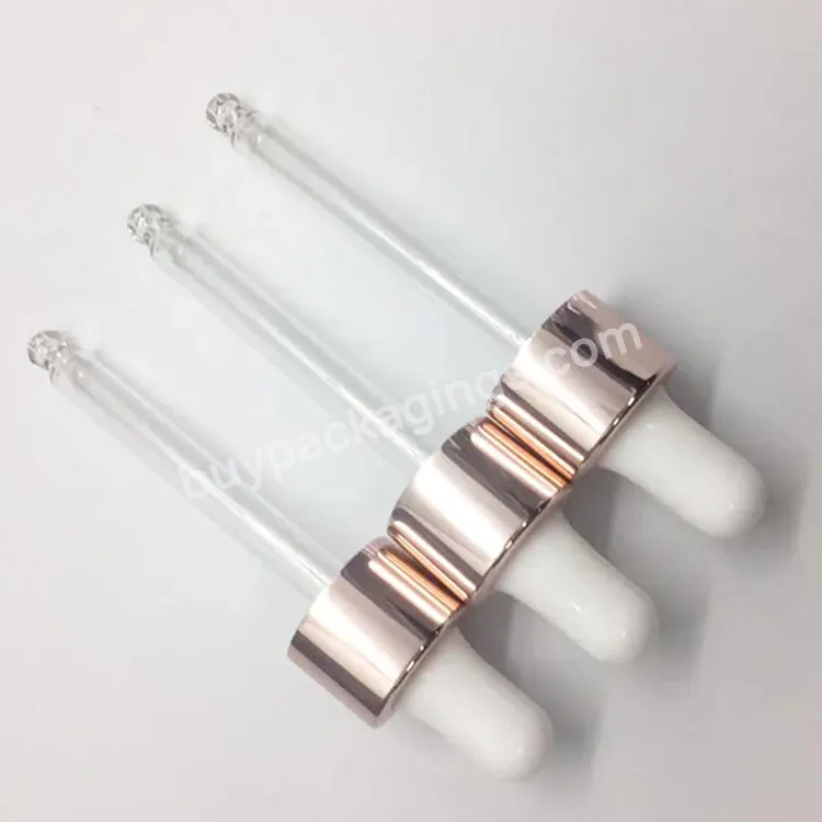 Metal Aluminum Pink Cosmetic Essential Oil Dropper Cap 18 20 24 410 Aluminum Dropper Cap For Hair Oil