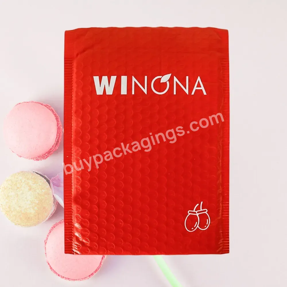 Metal Bubble Envelope Bag Customized Printing Matte Black Metal Foil Packaging Filling Packaging Bubble Postman