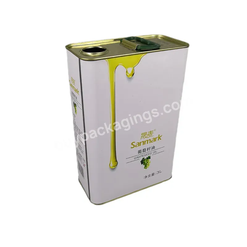 Metal Can For Olive Oil 250ml To 25l F Style Can With Plastic Spout Lid