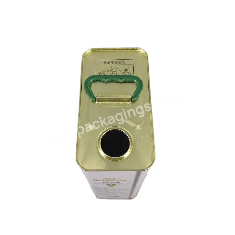 Metal Can For Olive Oil 250ml To 25l F Style Can With Plastic Spout Lid