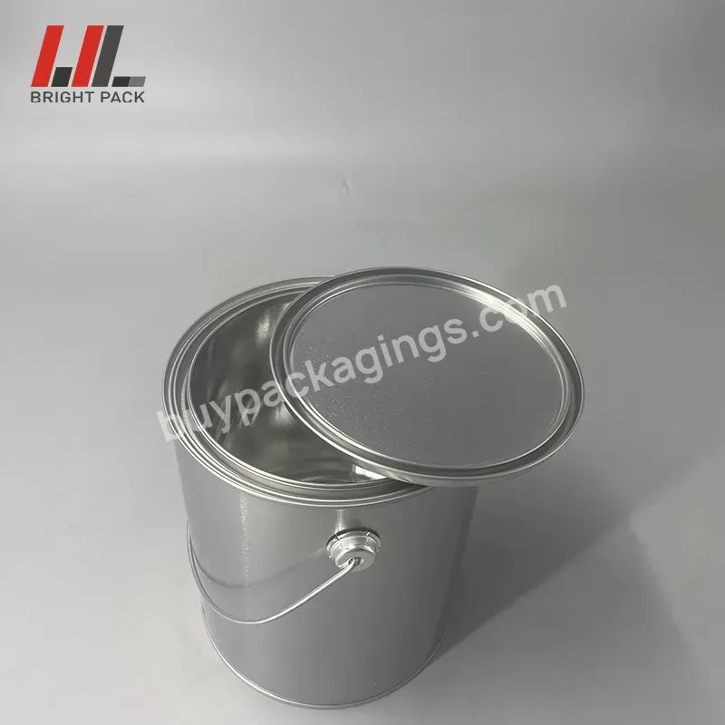 Metal Paint Can 1gallon Tin Can With Triple Lids,Metal Color Solvent Tin Container