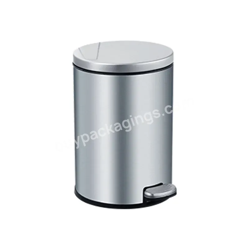 Metal Trash Can Stainless Steel Trash Can Household Trash Bin