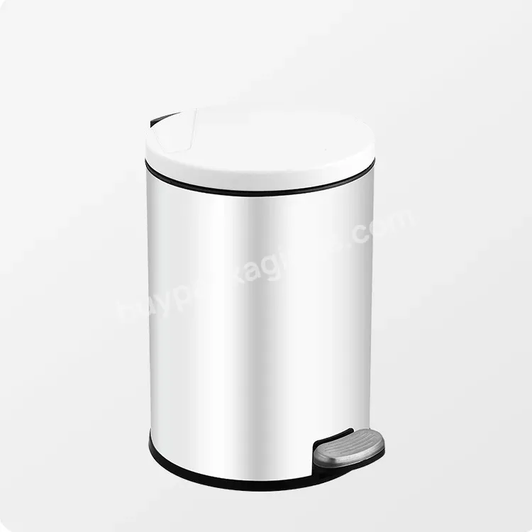 Metal Trash Can Stainless Steel Trash Can Household Trash Bin