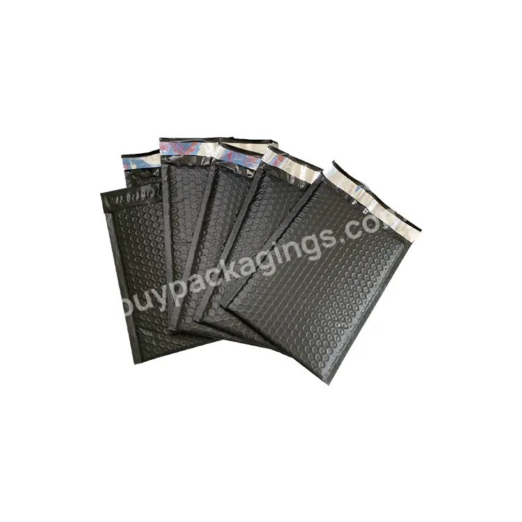 Metallic Bubble Envelope Bags Customized Printed Matte Black Metallic Foil Wrap Padded Packaging Bubble Mailer 6x10 - Buy Bubble Mailer,Mailing Bags,Poly Mailer.