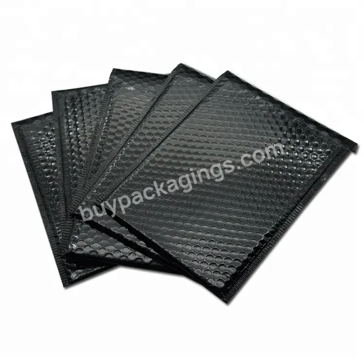 Metallic Bubble Envelope Shiny Material Black Poly Bubble Mailing Ad Packaging Custom Size Delivery Package Shoes & Clothing