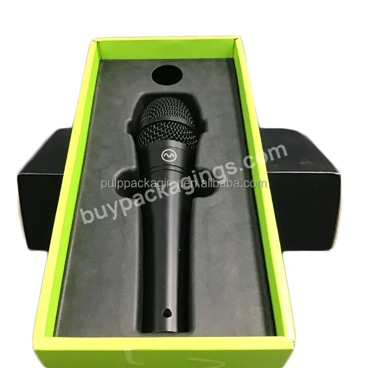 Microphone Molded Pulp Insert Tray Packaging Customized Size Oem Factory Price Pulp Tray