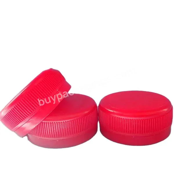 Mineral Water Bottle Cap,Cheap Red Screw Cap 38mm,Ribbed Closure Cover With Safty Ring