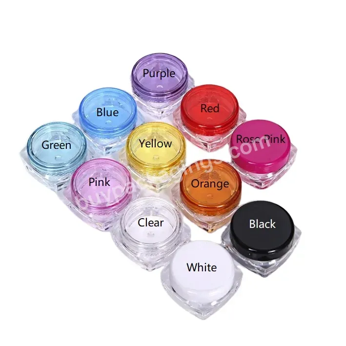 Mini 3g / 5g Plastic Cosmetic Sample Jar With Lid