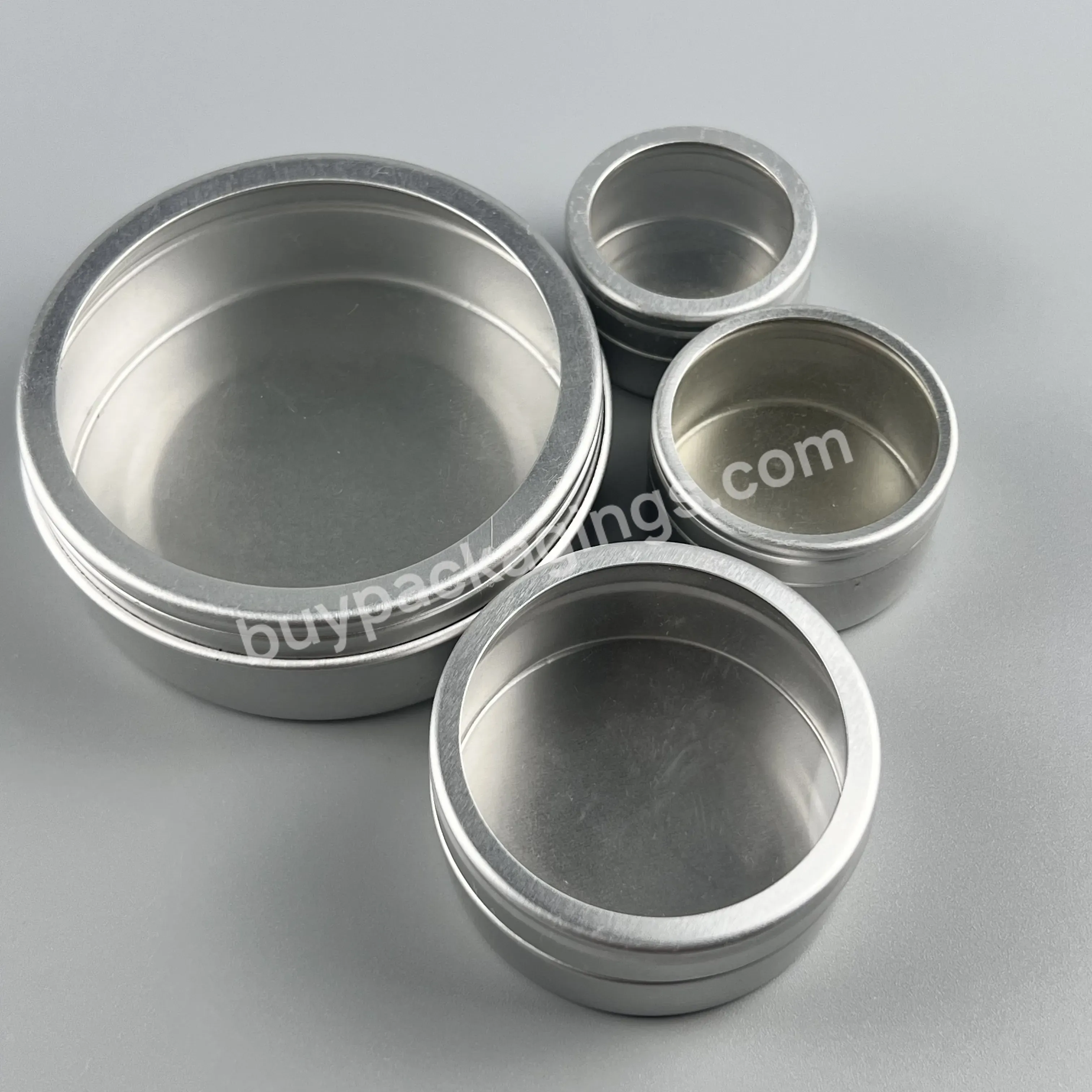 Mini Aluminum Jar With Transparent Window Top 10g 15g 30g Customizable Logo Tin Can Candy Cookies Packing