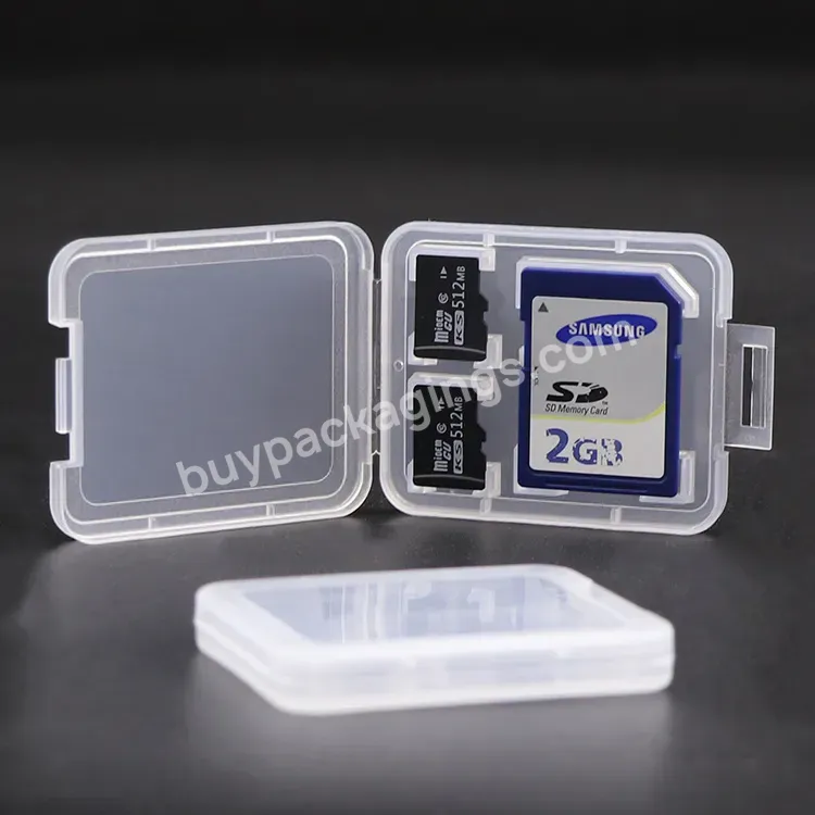 Mini Clear Plastic Storage 3 Tf Slot Sd Card Credit 2 Cf Sd Xd Memory Card Holder Case For Micro