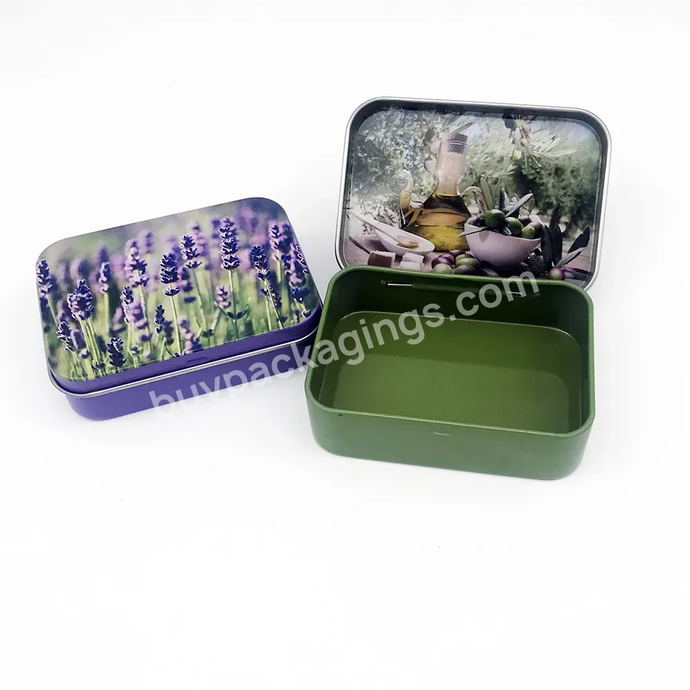 Mini Empty Soap Tin With Hinged Lid