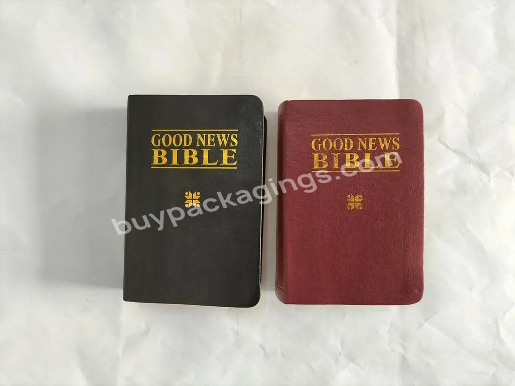 Mini Full Stock Receive Custom Size Book Printing NIV Bible English Soft Cover Gold Plated Bible Book