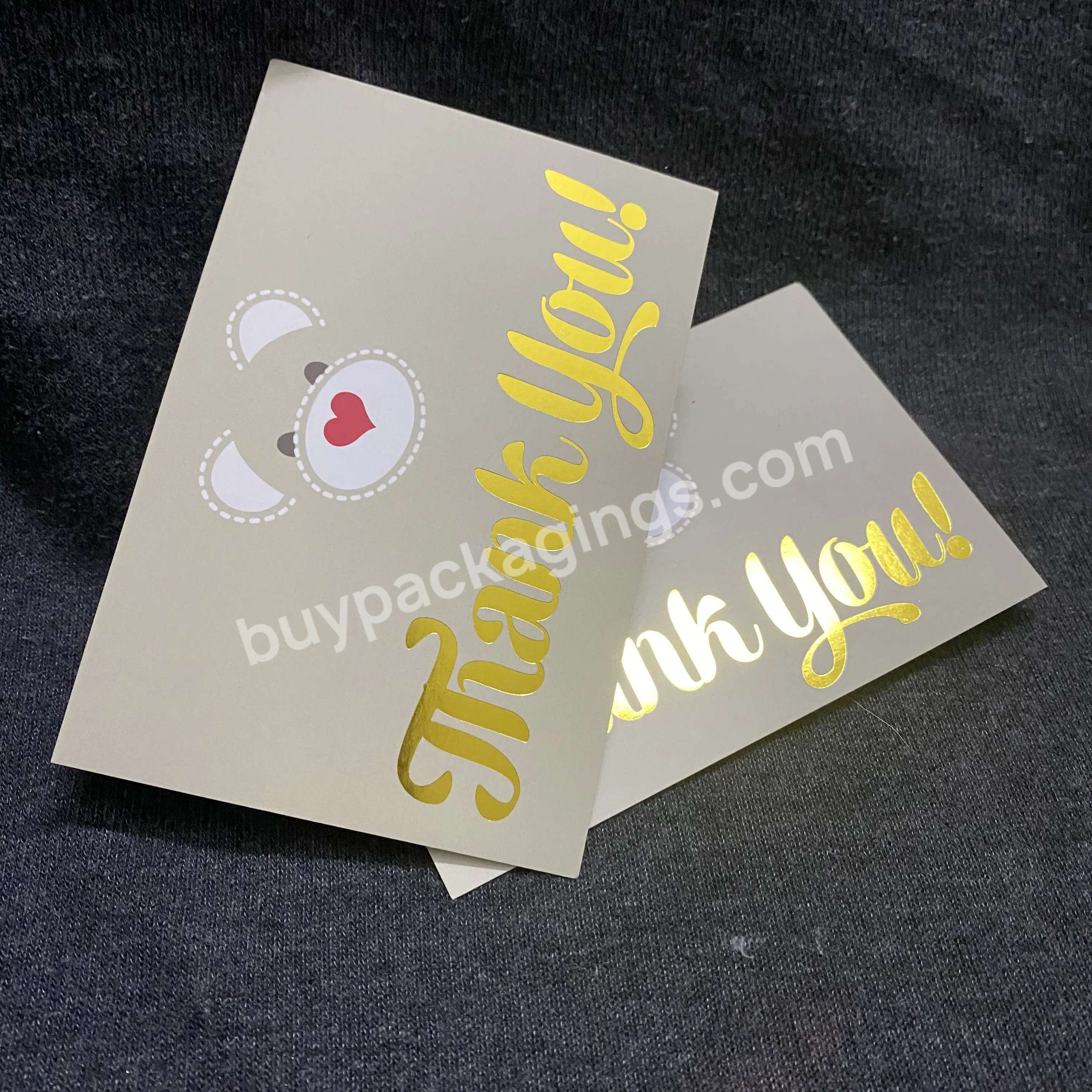 Mini Greeting Card Paper Card Printing Silver Foil Custom Printing Paper Custom Size Shopping Paper Card