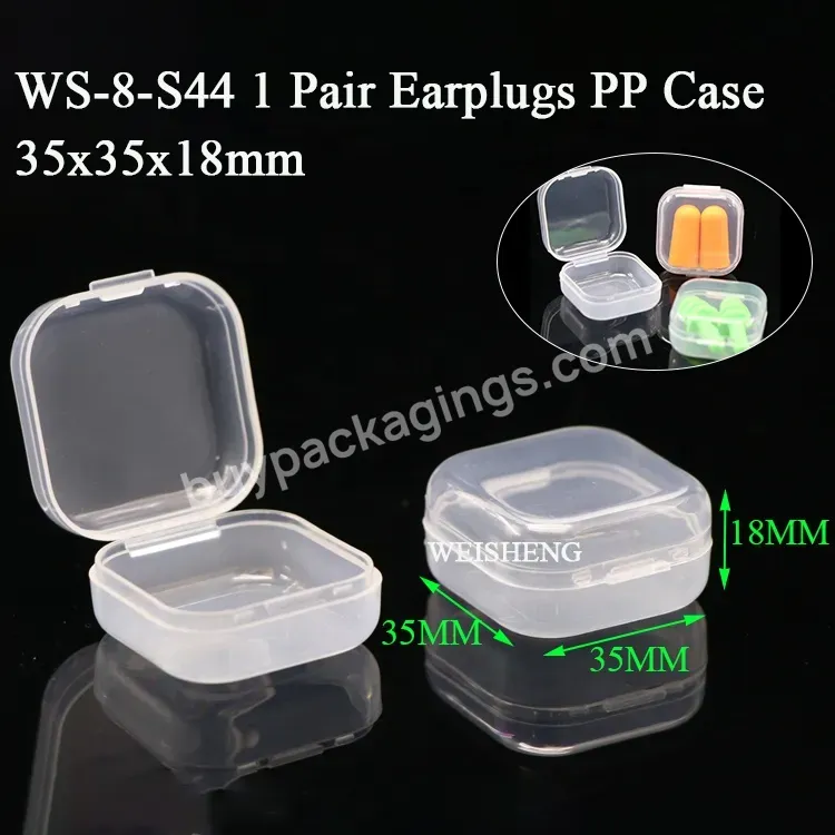 Mini Packaging Pp Plastic Case For Earplugs Pu Foam Ear Plugs With Case Plastic Box Foam Earplug Plastic Box