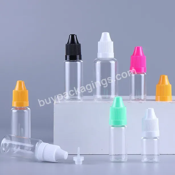 Mini Pet 5ml 10ml Plastic Dropper Bottle With Childproof Tamper Cap Pet 15 Ml Eye Dropper Bottle