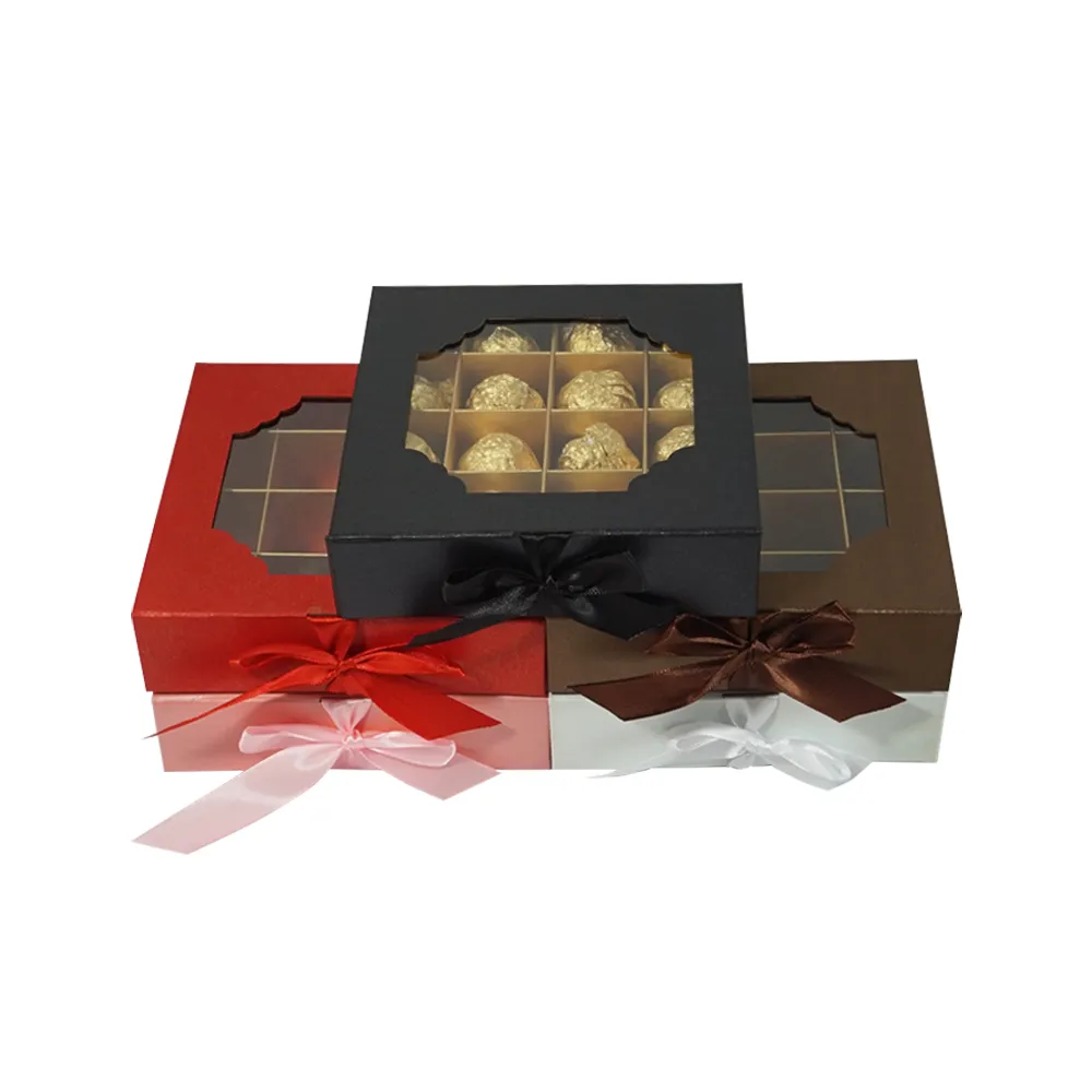 mini small magnetic craft candy chocolate strawberry hamper organizer ribbon window gift box for sweets indian wedding