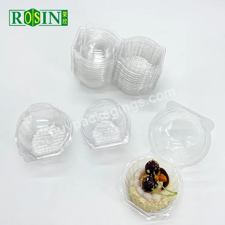 Mini Small Transparent Round Plastic Cup Cake And Cake Packaging Box