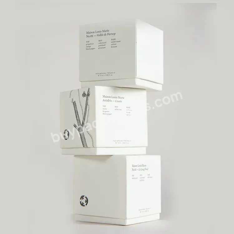 Minimalism Style Simple And Elegant Matte White Candle Box Rigid Matched Lid Candle Box Glass Candle Box