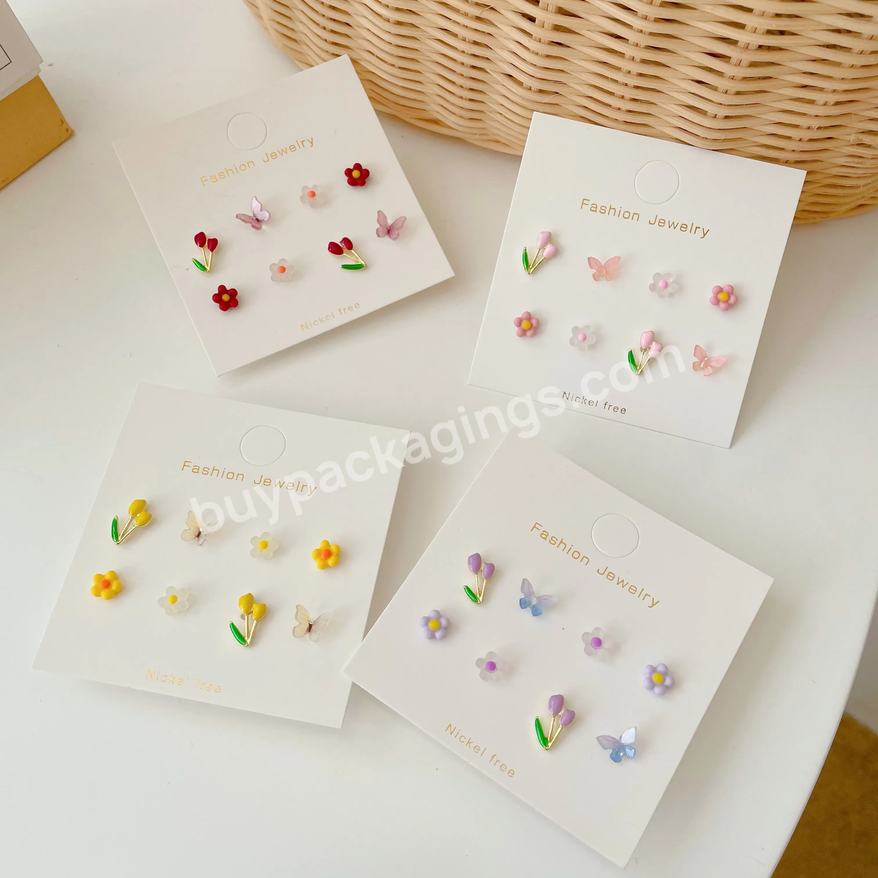 Minimalist Earring Holder Cards Jewelry Display Card Fashion Jewelry Paper Display Cards